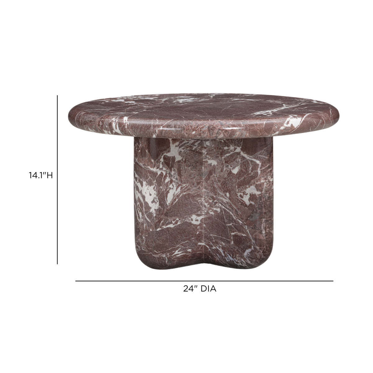Juju Faux Red Lavento Indoor/Outdoor 24" Tall Coffee Table by TOV Furniture – photo 6 of 7