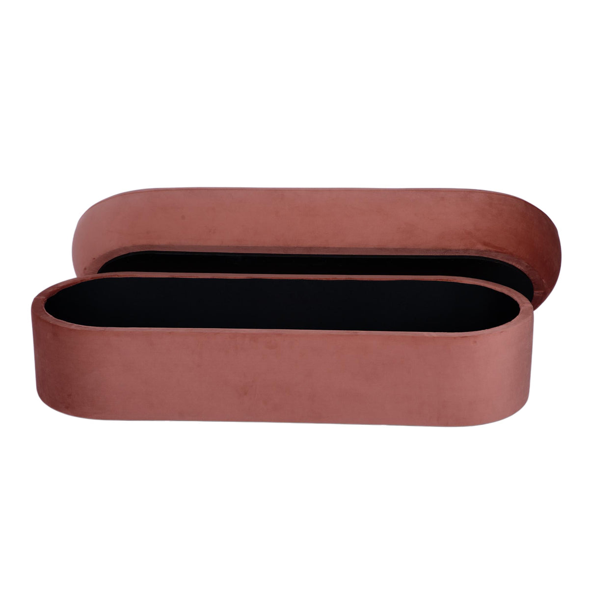 Andrea Salmon Performance Velvet 50" Storage Bench by TOV Furniture – photo 6 of 8
