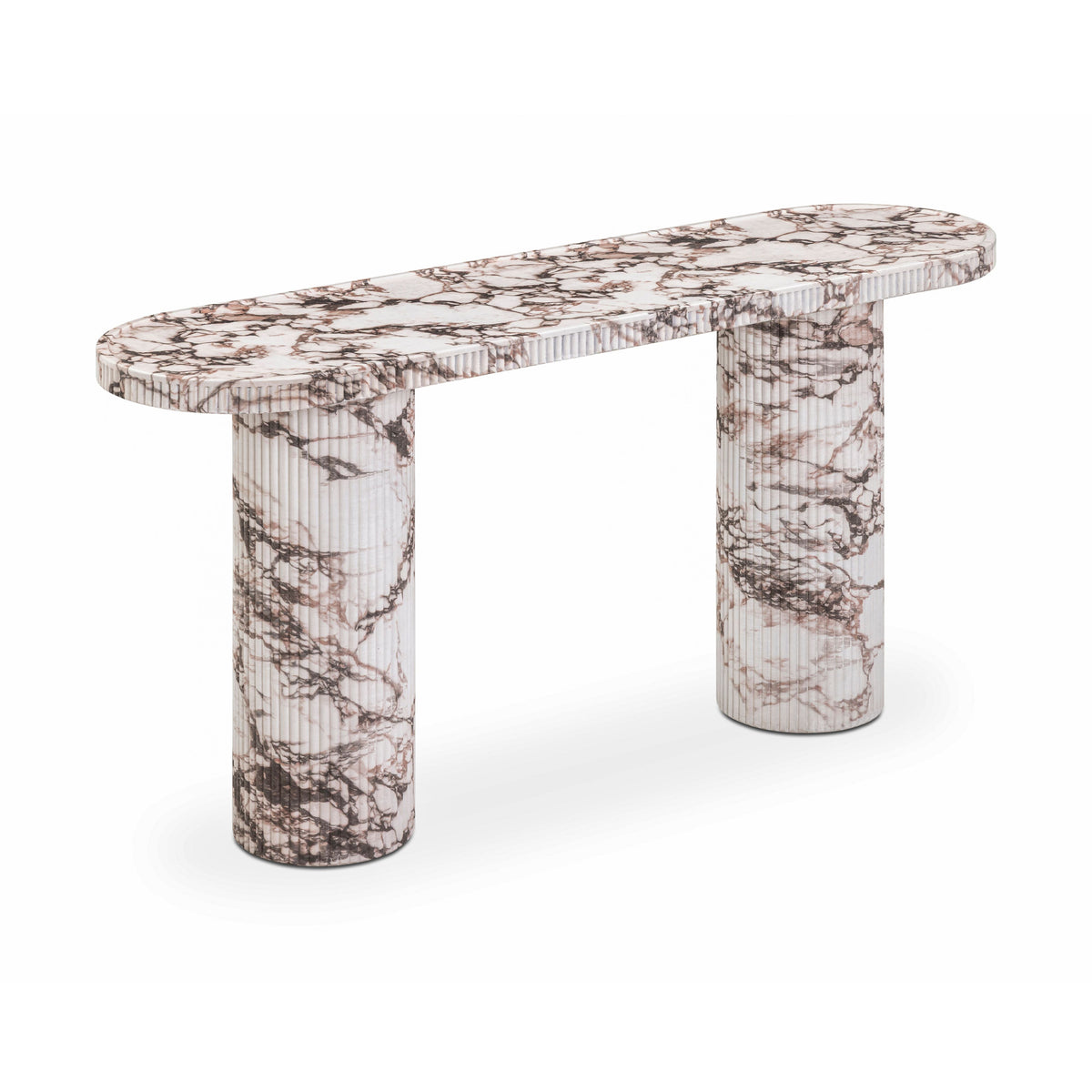 Darcy 59" Faux Breccia Capraia Indoor/Outdoor Console Table by TOV Furniture – photo 2 of 6