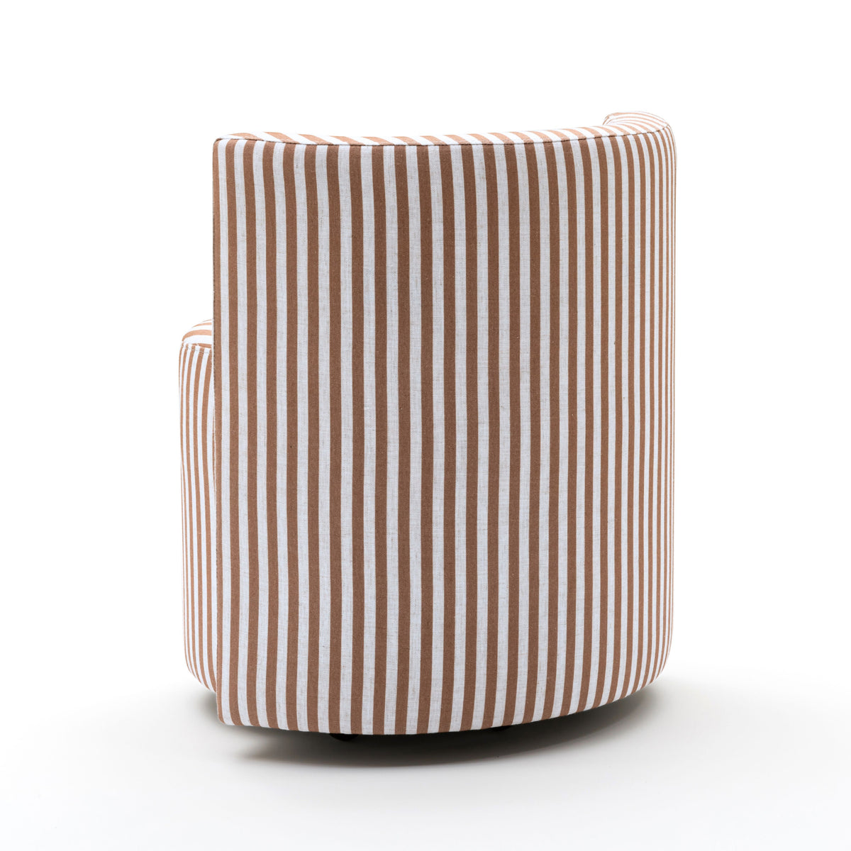 Alyssa Brown Striped Linen Rolling Desk Chair by TOV Furniture – photo 4 of 5