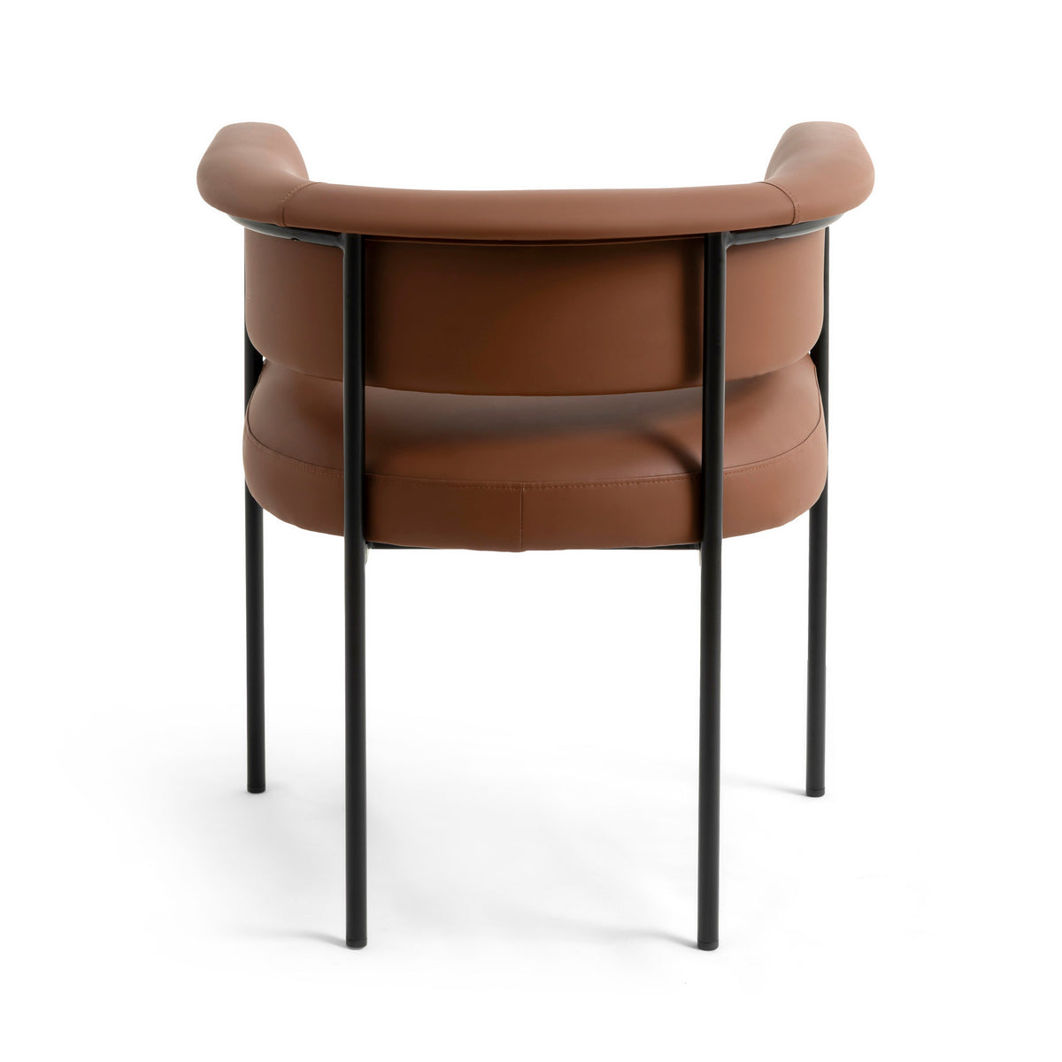 Taylor Saddle Brown Performance Vegan Leather Dining Chair by TOV Furniture – photo 5 of 8