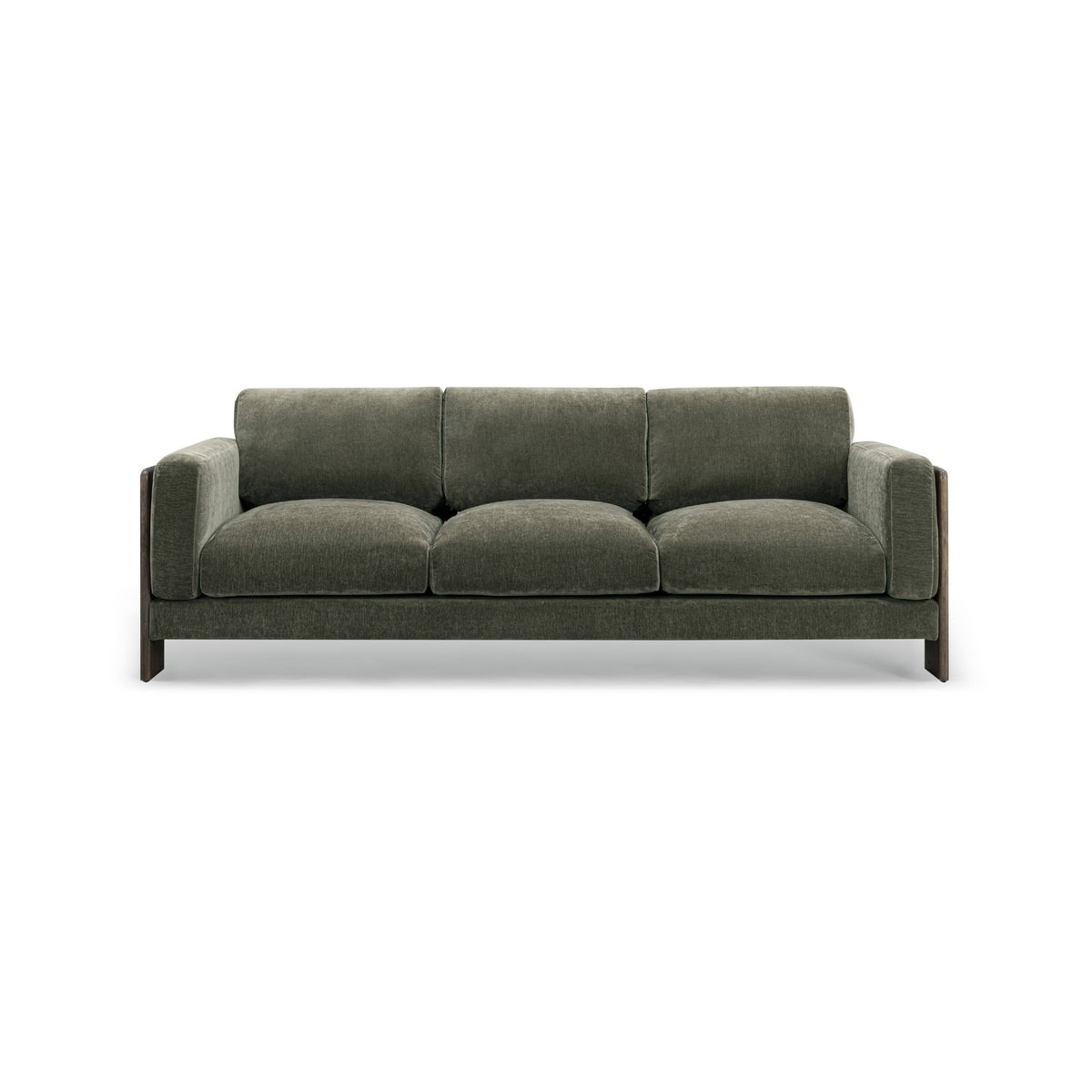 Elyn 91" Olive Green Upcycled Contract-Grade Chenille Sofa by TOV Furniture – photo 3 of 7
