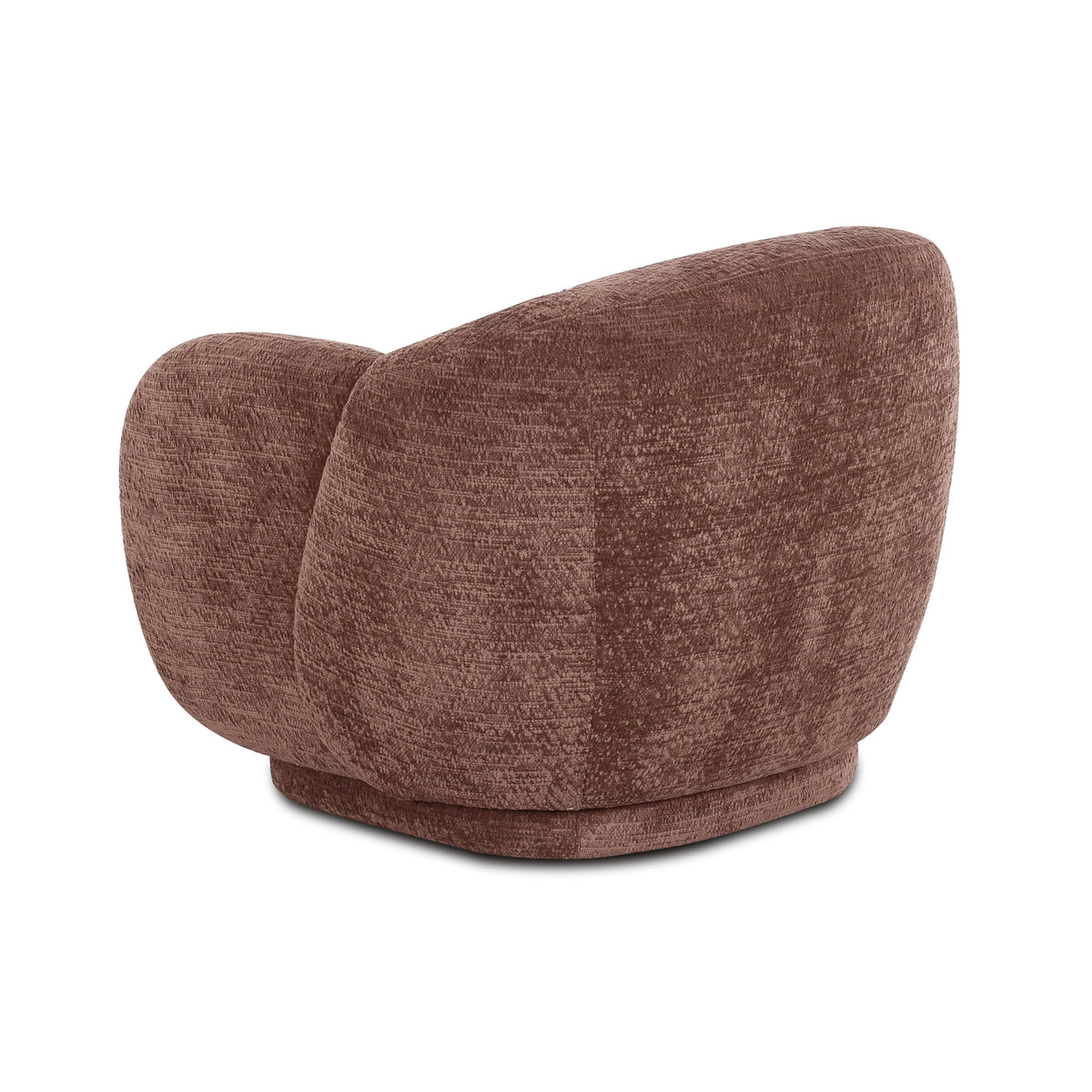Misty Chocolate Brown Textured Knubby Fabric Accent Chair by TOV Furniture – photo 4 of 8