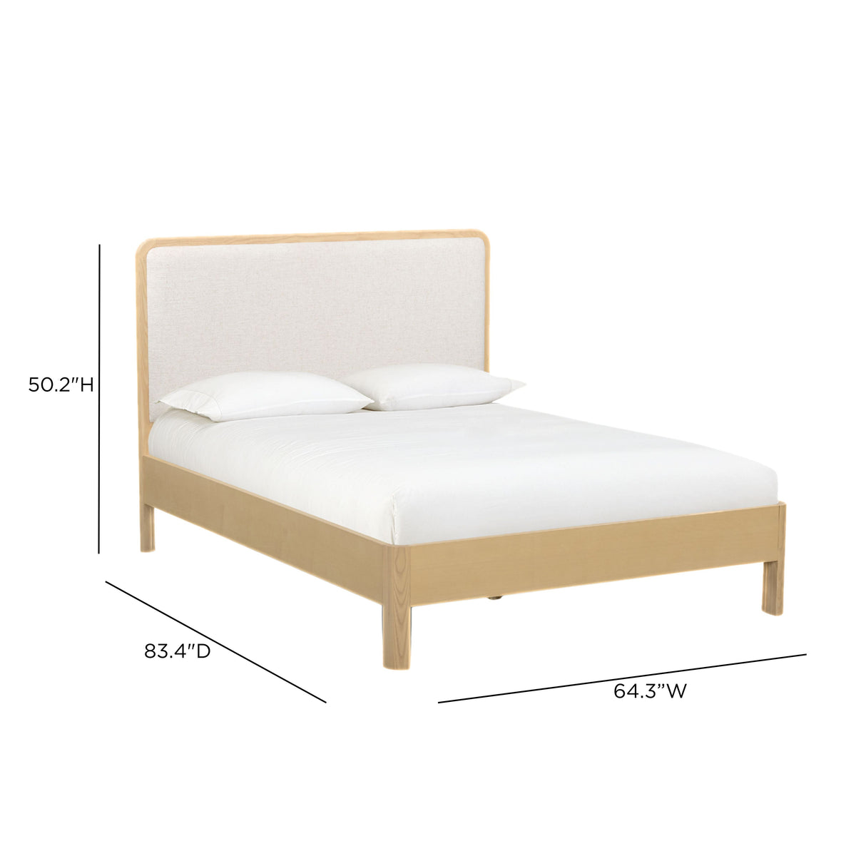 Rafaelle Natural Solid Ash Queen Bed by TOV Furniture – photo 8 of 8