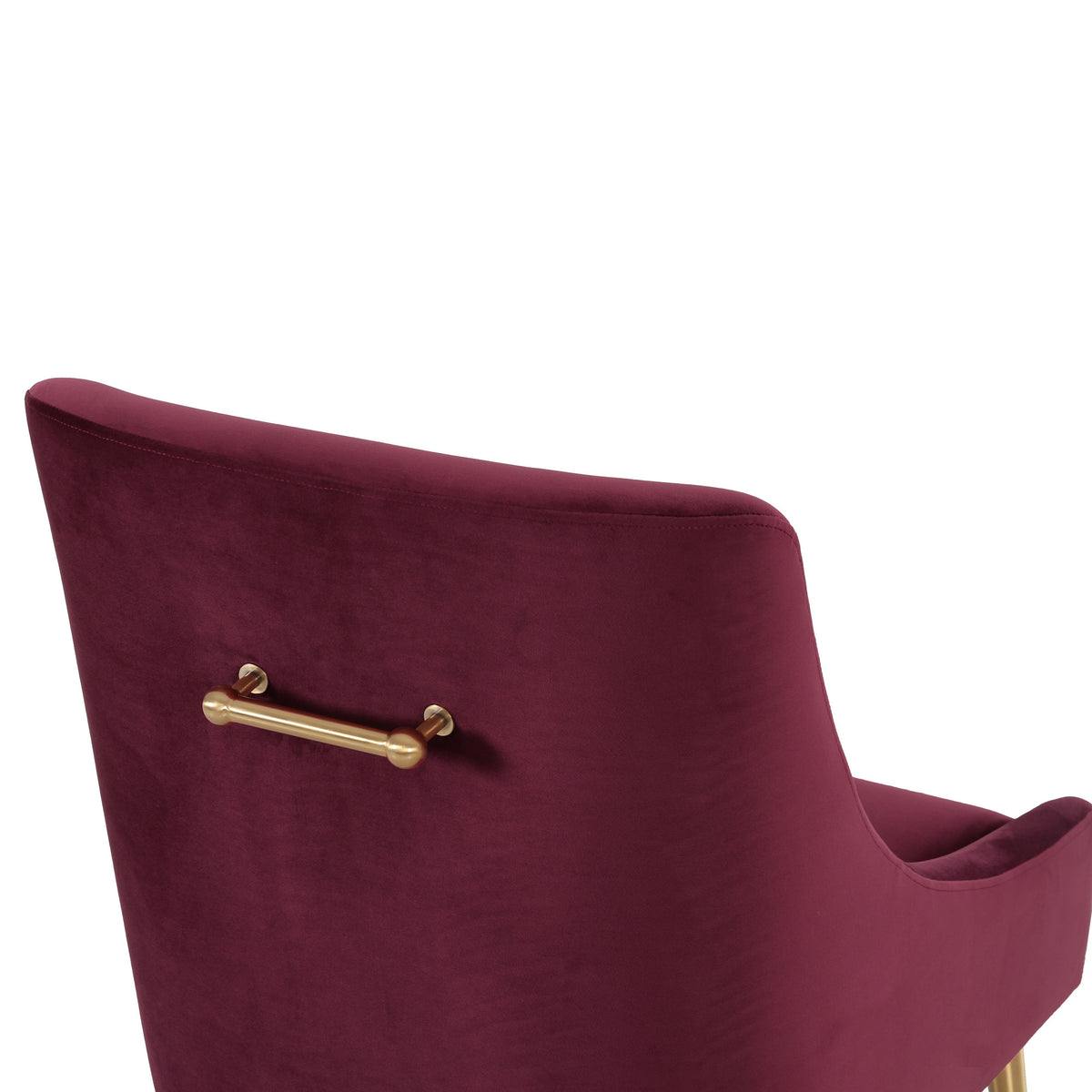 Beatrix Burgundy Performance Velvet Dining Chair by TOV Furniture – photo 8 of 9