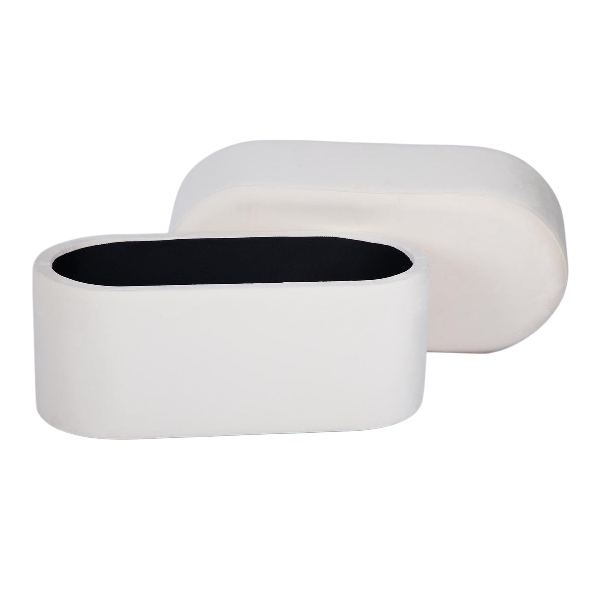 Andrea Cream Performance Velvet 31" Storage Bench by TOV Furniture – photo 4 of 7