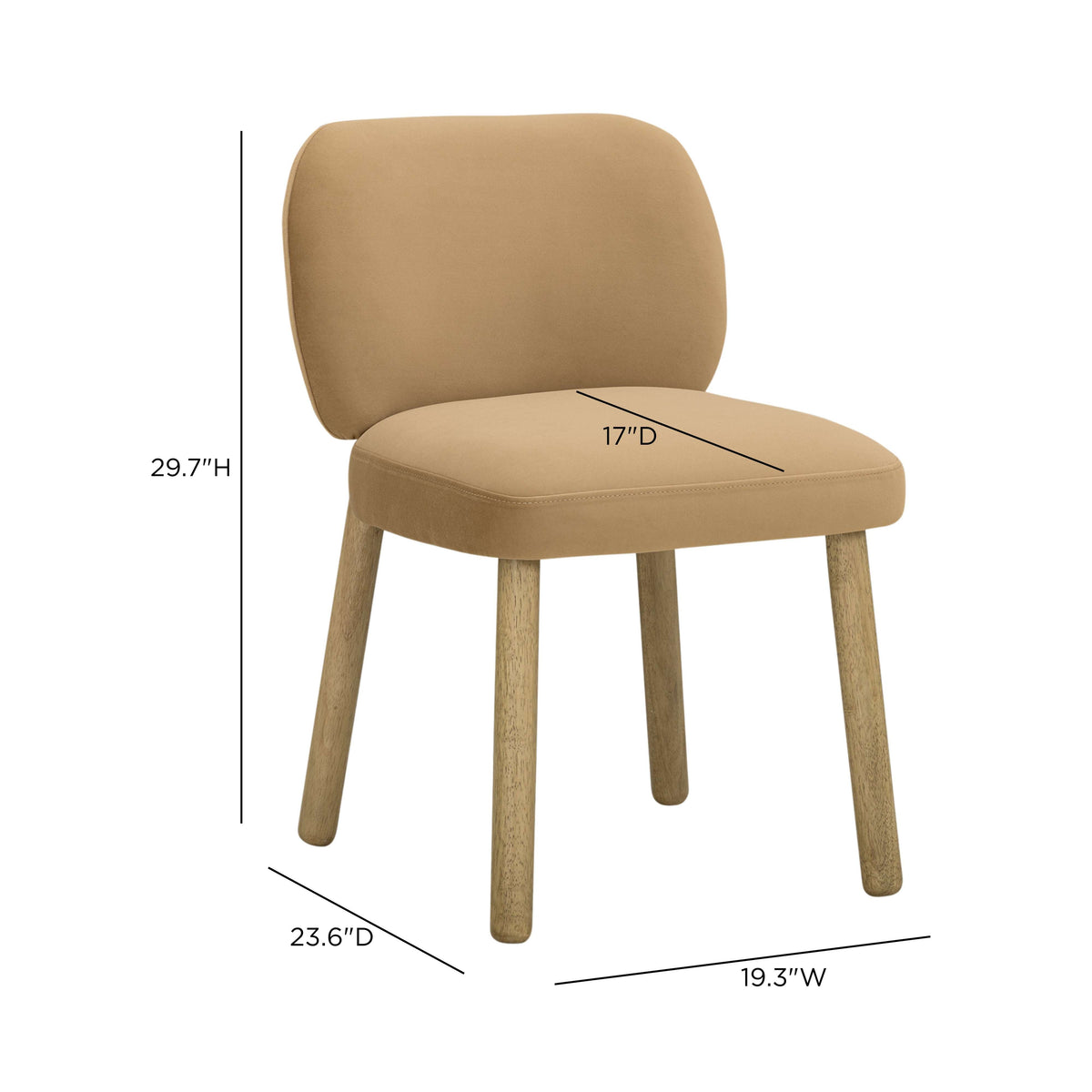 Foxy Camel Performance Velvet Dining Chair by TOV Furniture – photo 8 of 8