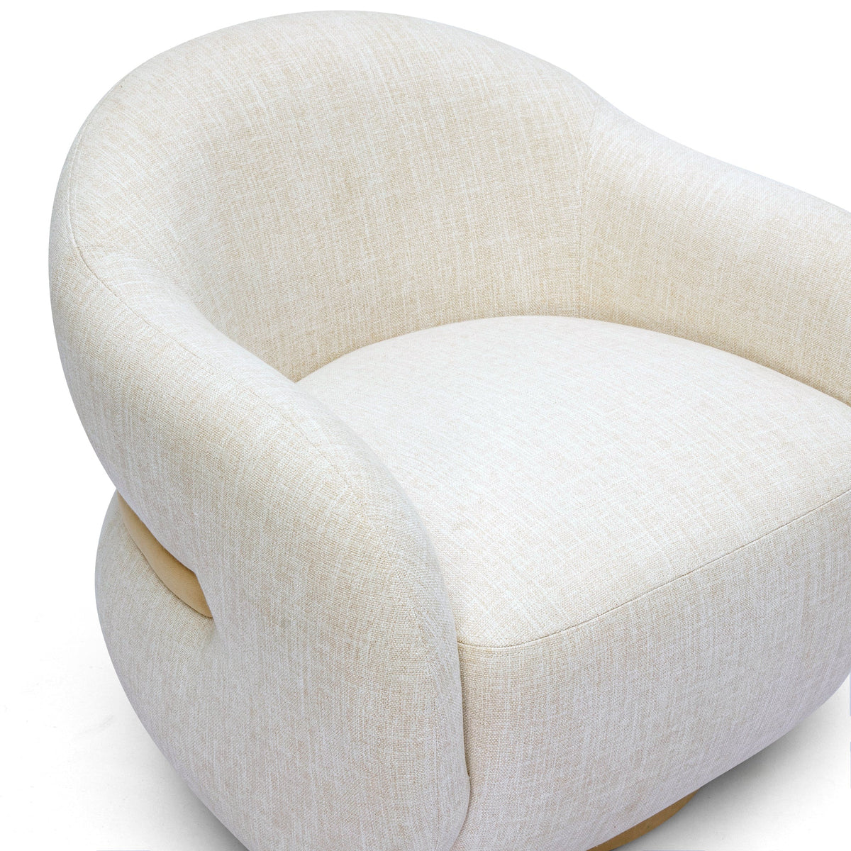 Salma Cream Performance Fabric Swivel Chair by TOV Furniture – photo 5 of 7