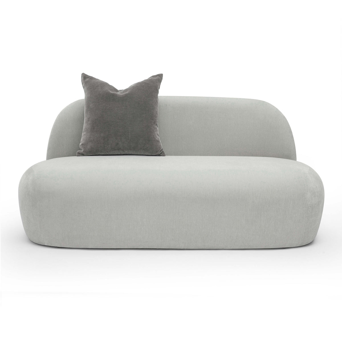 Carraway Grey Upcycled Contract-Grade Chenille Loveseat by TOV Furniture – photo 1 of 5