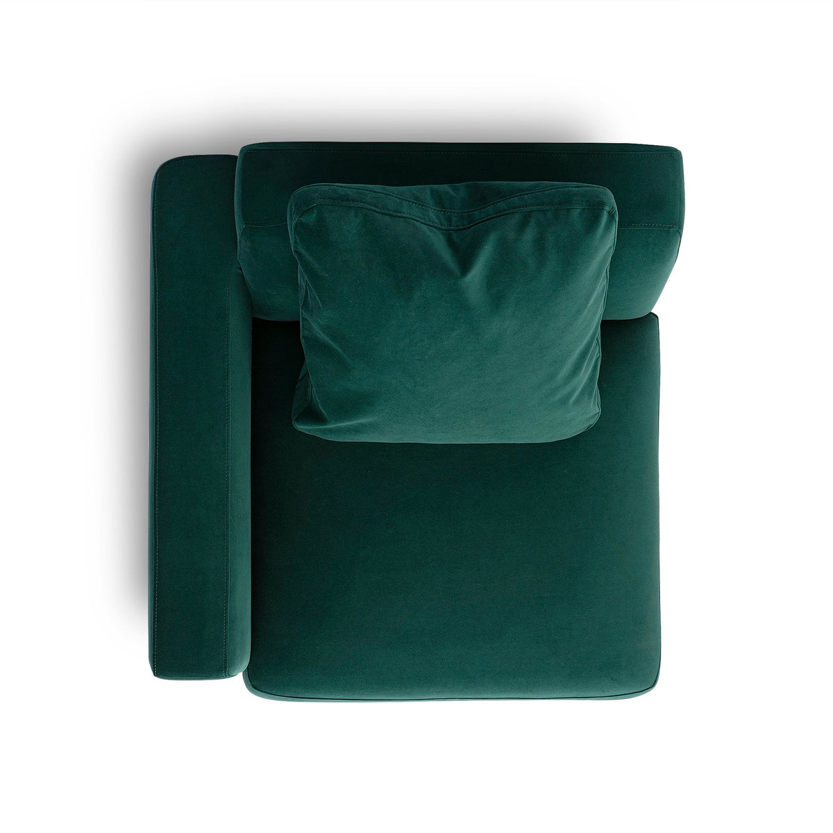 Perry Deep Green Performance Velvet Modular Sectional RAF Corner Chair by TOV Furniture – photo 5 of 6