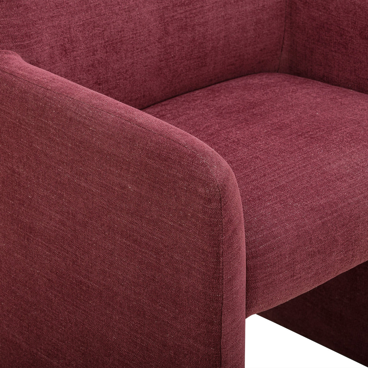 Crawley Performance Linen Chenille Dining Chair in Wine by TOV Furniture – photo 6 of 7