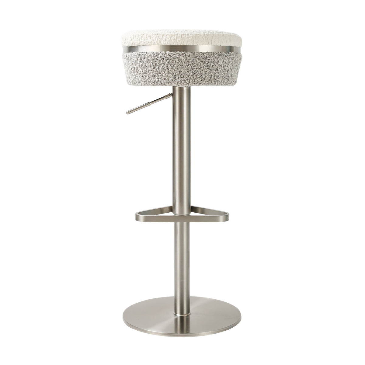 Astro White and Grey Boucle Adjustable Stool by TOV Furniture – photo 3 of 7