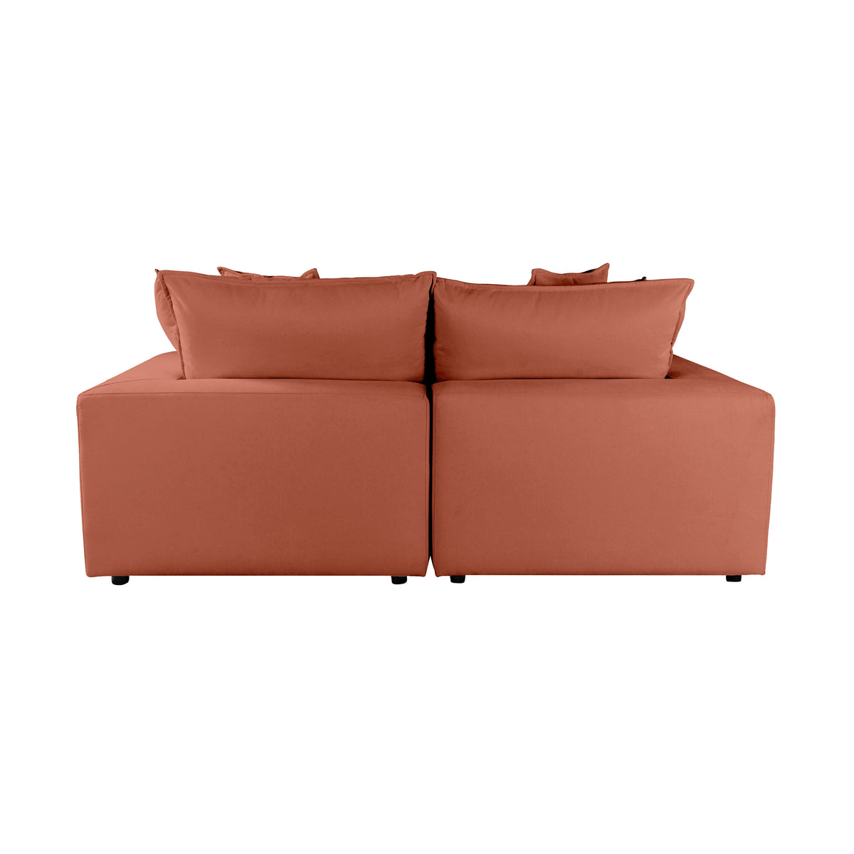 Cali 80" Rust Performance Fabric Modular Loveseat by TOV Furniture – photo 6 of 7
