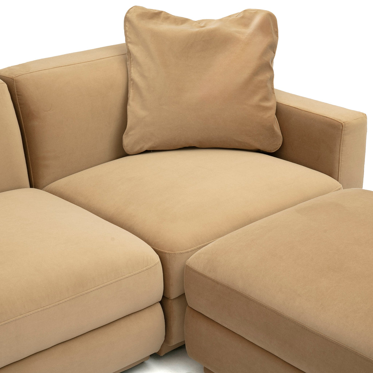 Perry Tan Performance Velvet Modular U-Sectional by TOV Furniture – photo 3 of 6