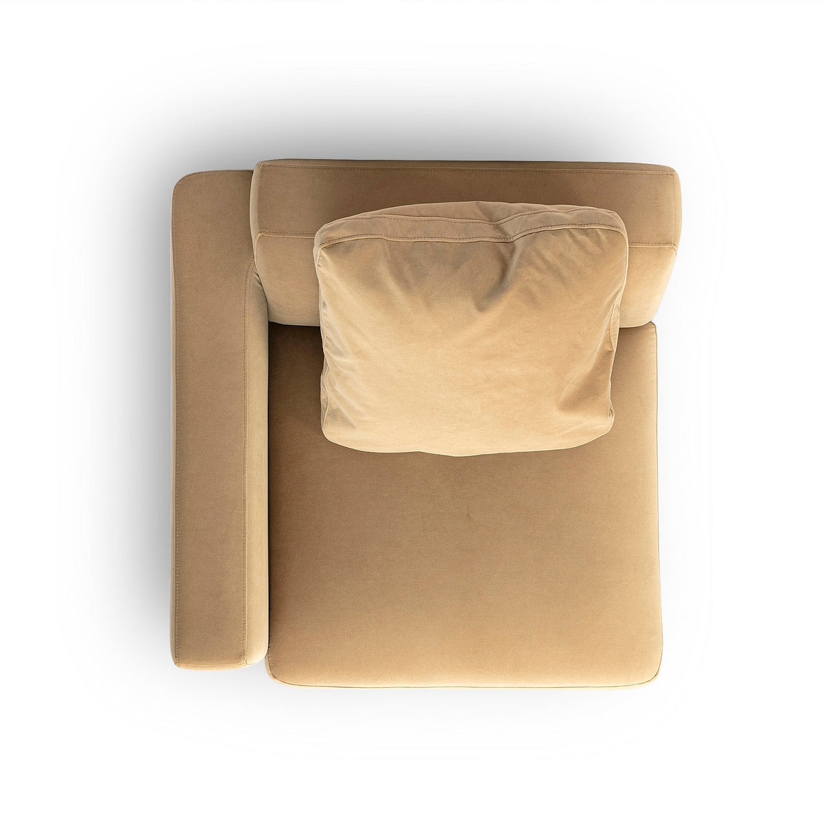 Perry Tan Performance Velvet Modular Sectional RAF Corner Chair by TOV Furniture – photo 5 of 6