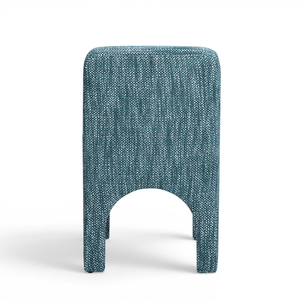 Tomlin Teal Knubby Performance Fabric Dining Chair by TOV Furniture – photo 6 of 8