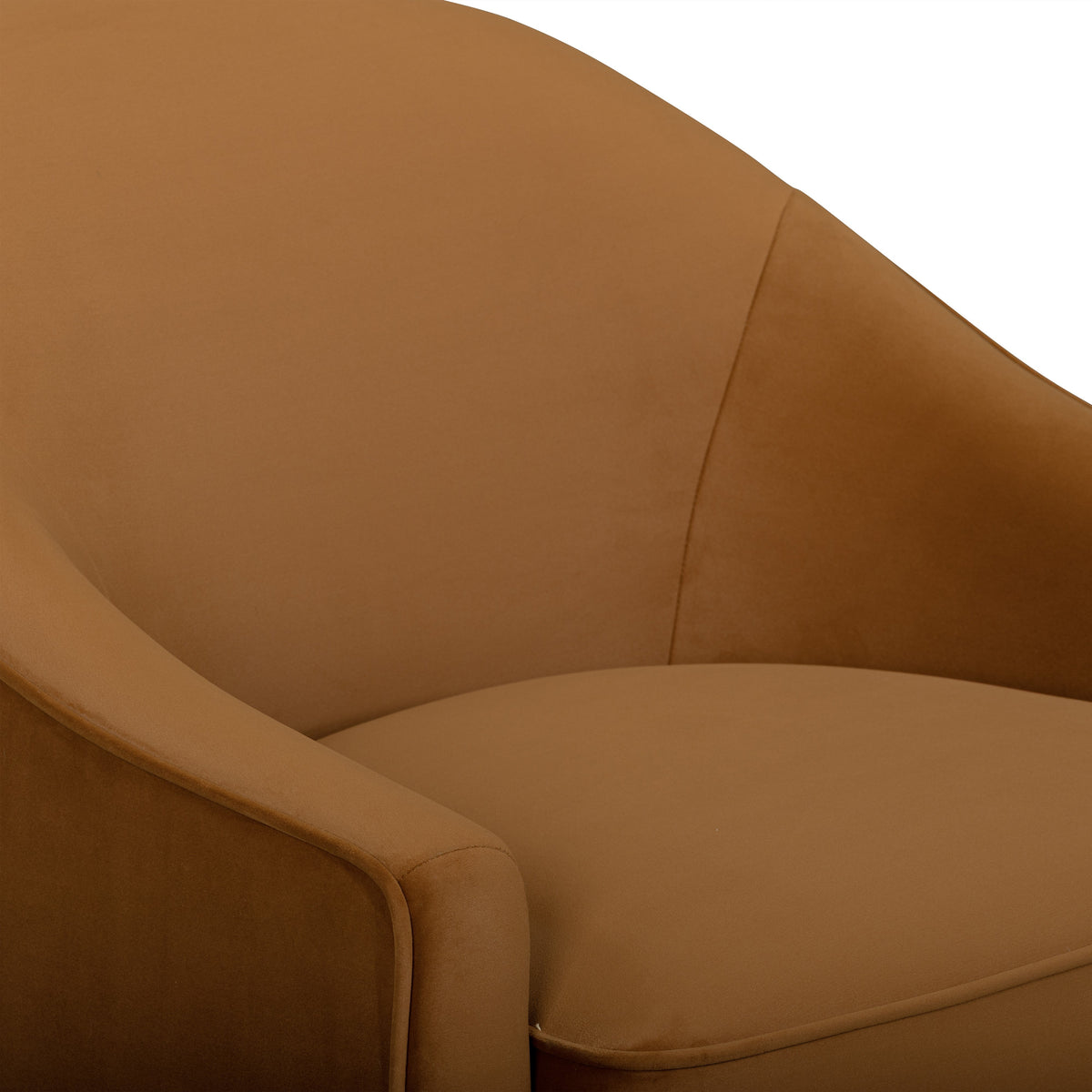 Cettie Performance Velvet Accent Chair in Cognac by TOV Furniture – photo 4 of 6