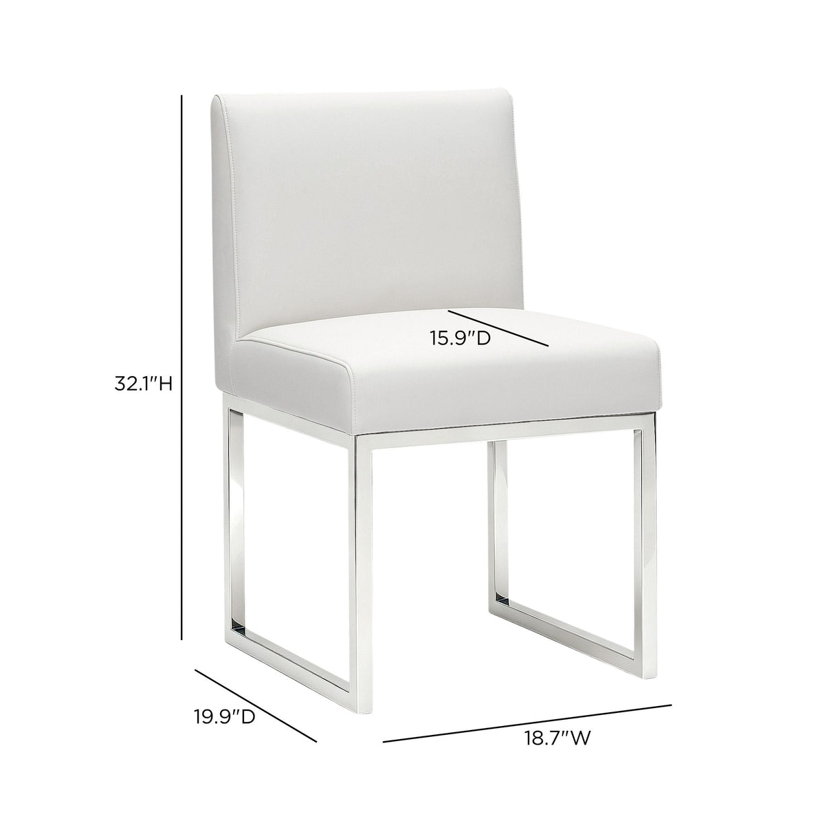 Pensel Cream Performance Vegan Leather Dining Chair by TOV Furniture – photo 7 of 7