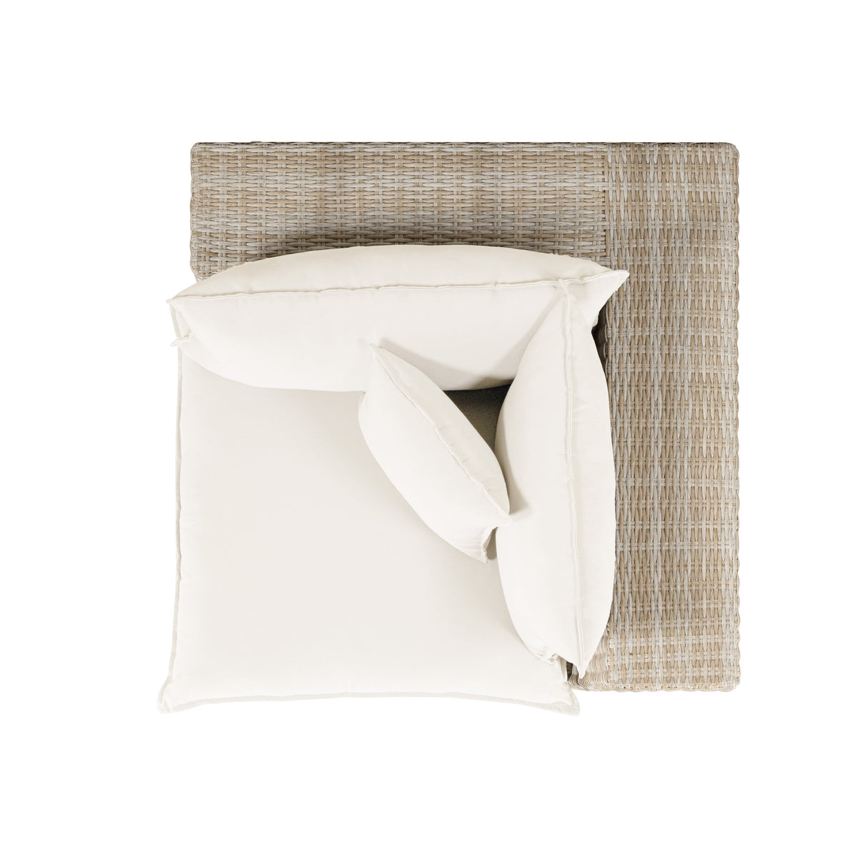 Cali Natural Performance Fabric & Natural Wicker Outdoor Corner Chair by TOV Furniture – photo 4 of 6