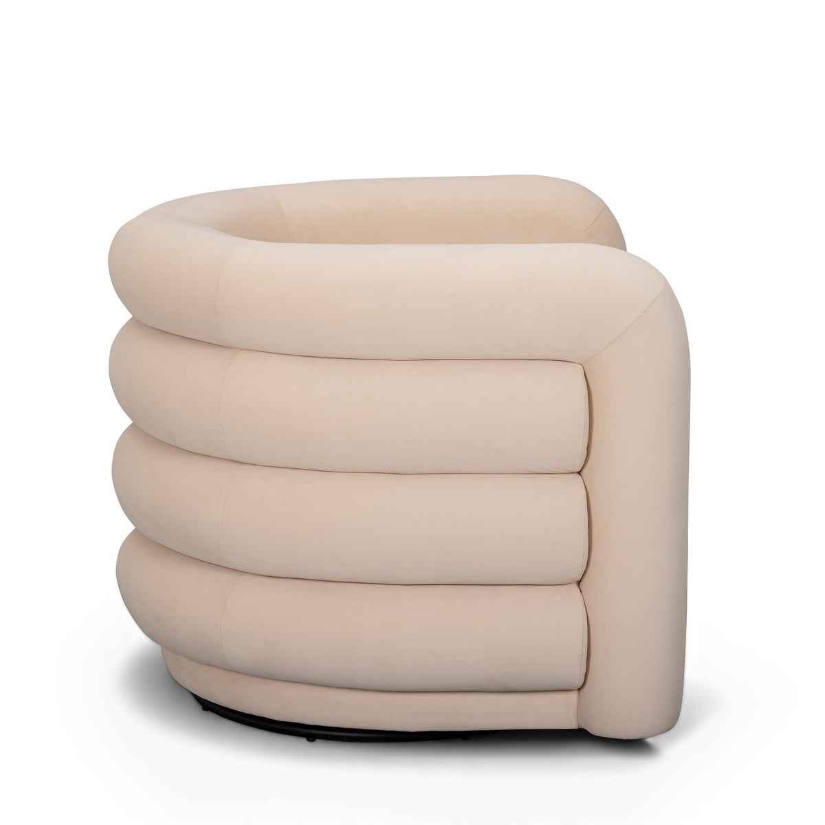 Curves Peach  Velvet Swivel Accent Chair by TOV Furniture – photo 4 of 8