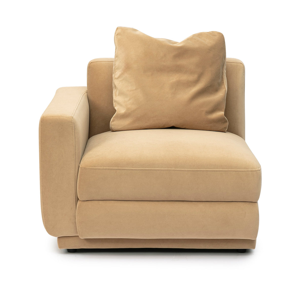 Perry Tan Performance Velvet Modular LAF Corner Chair by TOV Furniture – photo 2 of 6