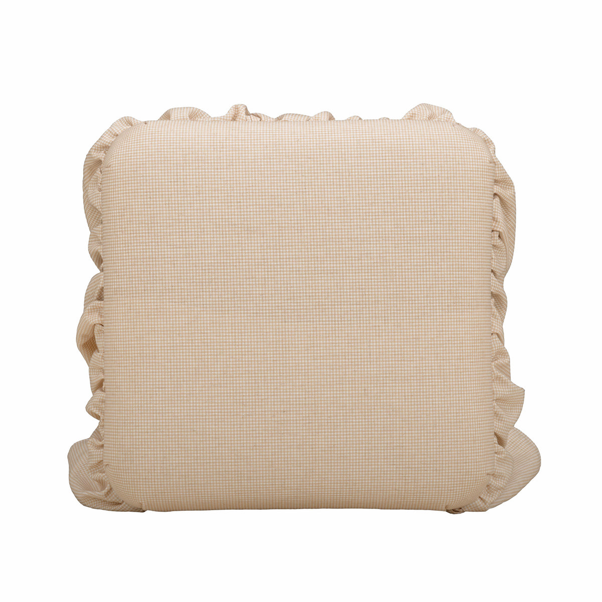 Gertrude Yellow Gingham Performance Linen Skirted Ottoman by TOV Furniture – photo 6 of 7