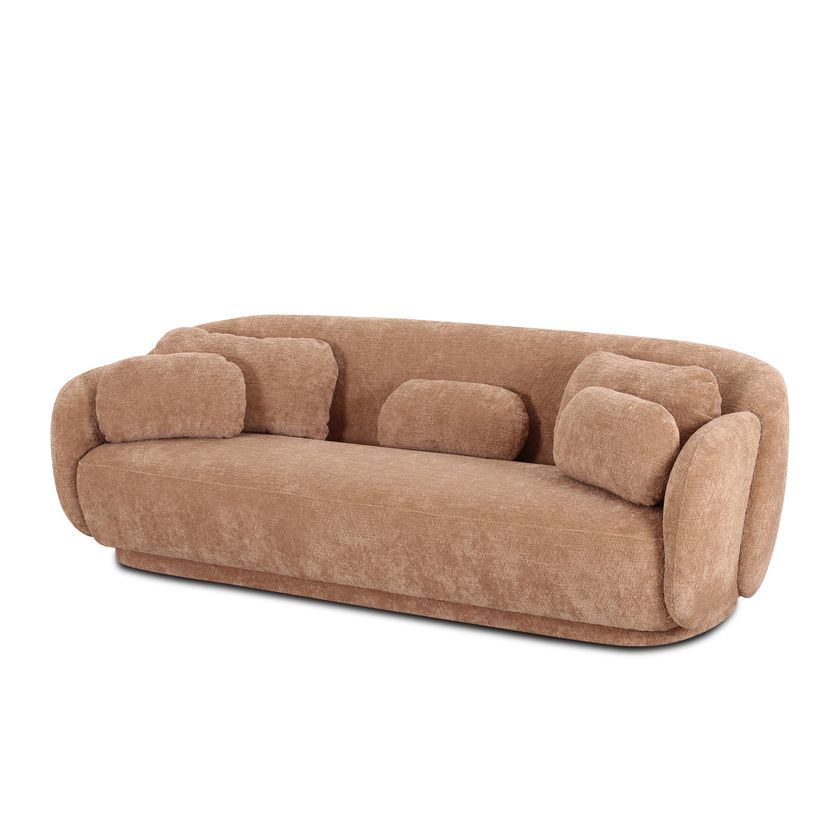 Misty 90" Tan Textured Knubby Fabric Sofa by TOV Furniture – photo 3 of 7