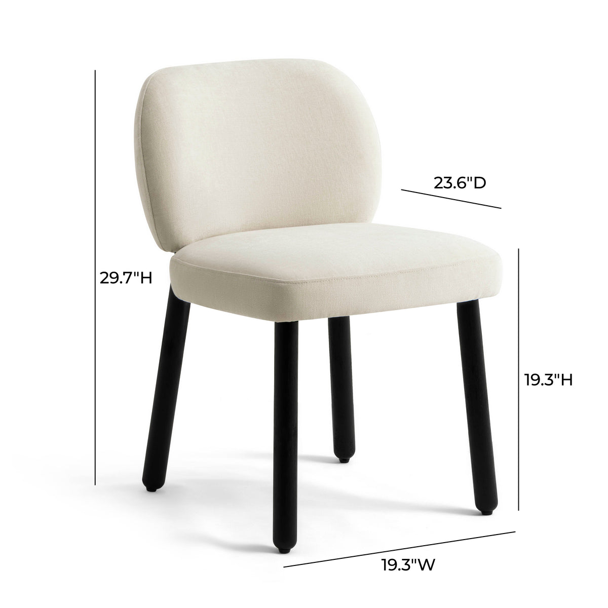 Foxy Cream Performance Basketweave Chenille Dining Chair by TOV Furniture – photo 7 of 7