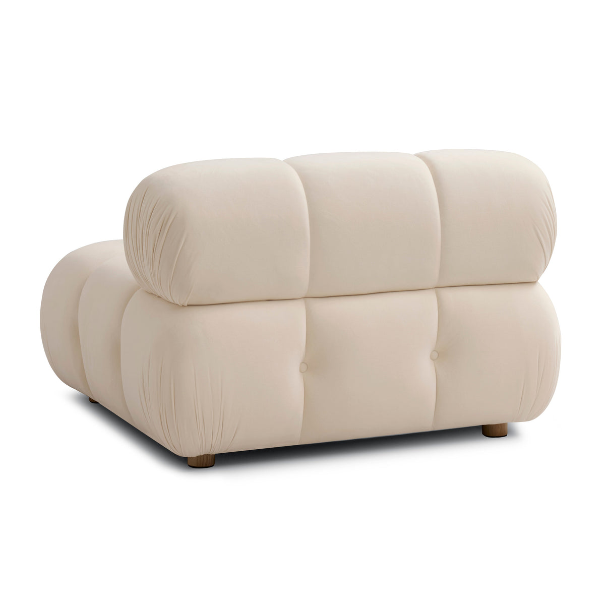 Calliope Cream Performance Velvet Modular Armless Chair by TOV Furniture – photo 4 of 5