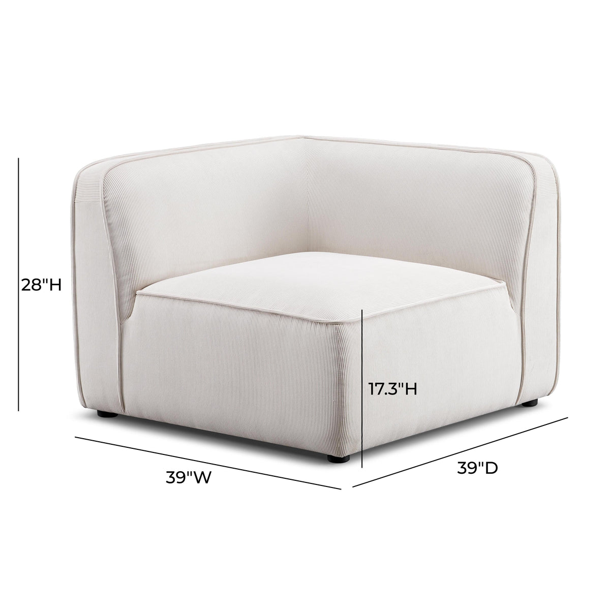 Travie Modular Corner Chair in White Sand by TOV Furniture – photo 4 of 5