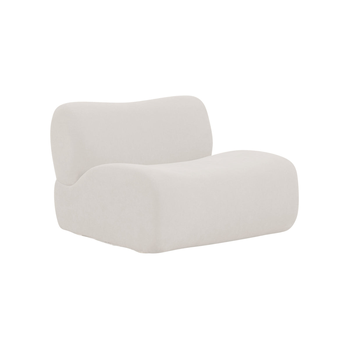 Zenith Cream Upcycled Contract-Grade Fabric Armless Chair by TOV Furniture – photo 6 of 7