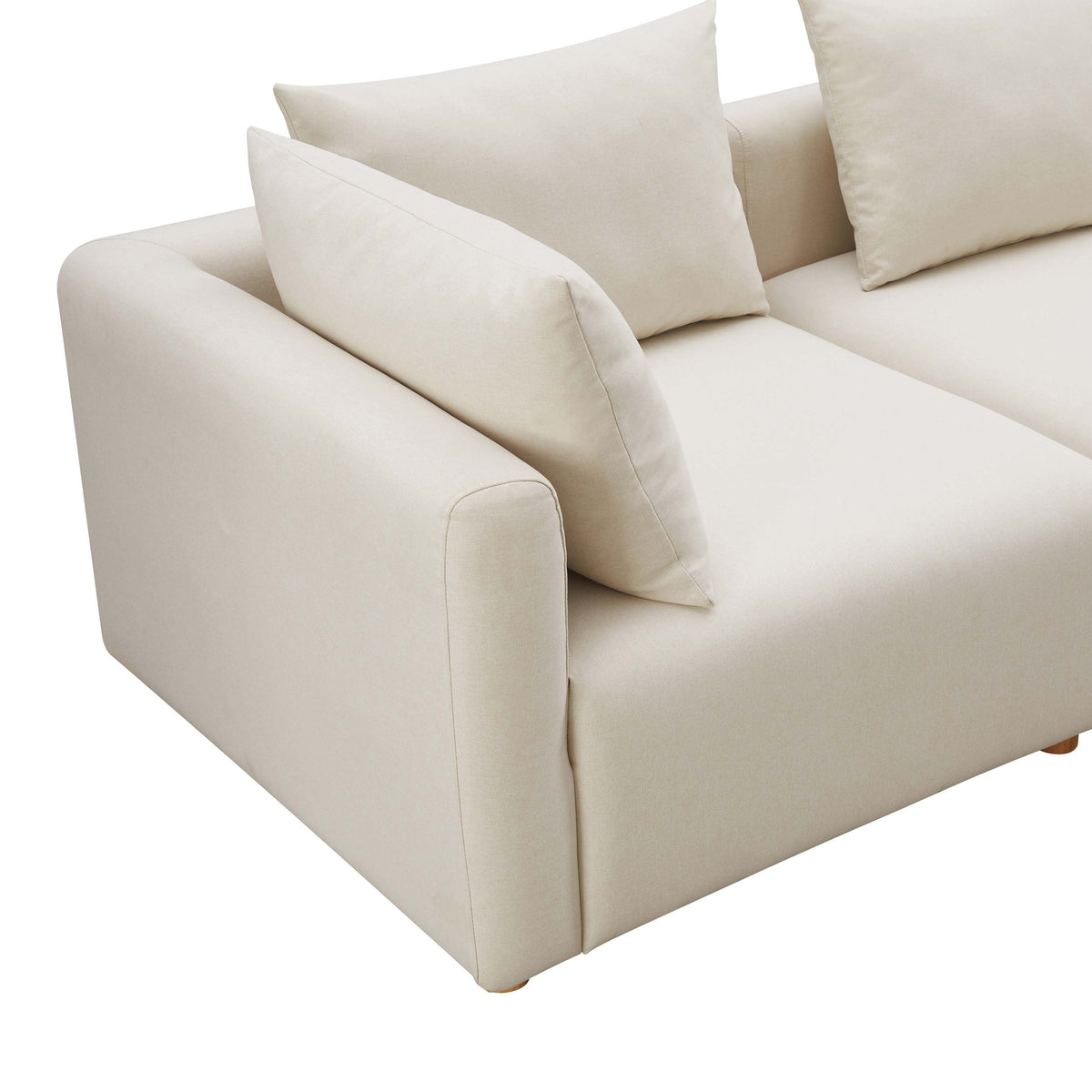 Hangover 81" Cream Performance Linen Loveseat by TOV Furniture – photo 3 of 5
