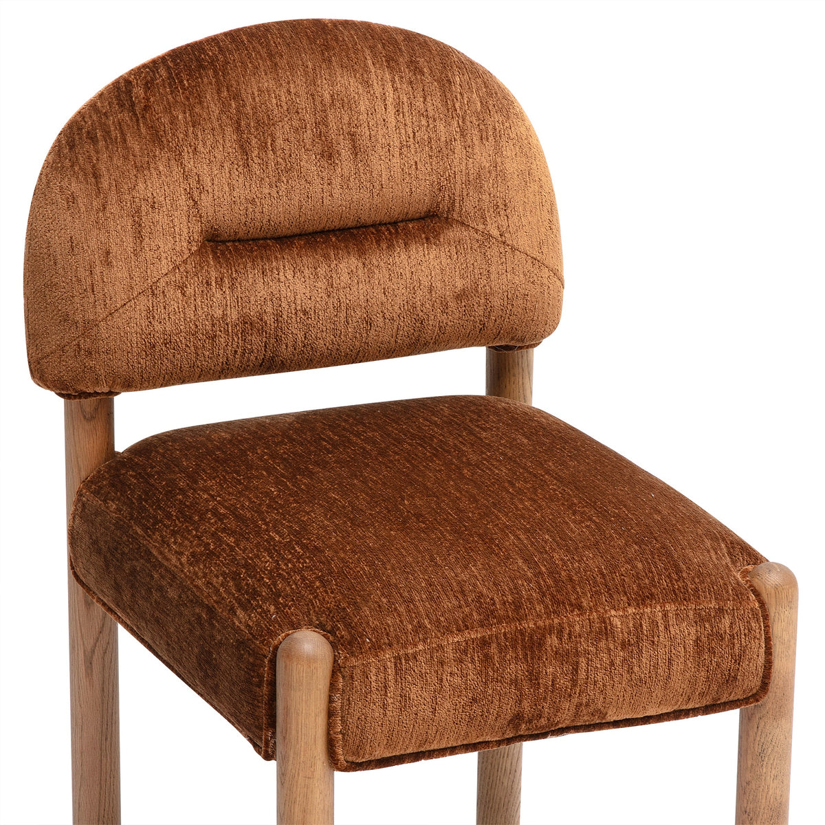 Bruno Bronze Thick Performance Chenille Arched Back Dining Chair by TOV Furniture – photo 3 of 8