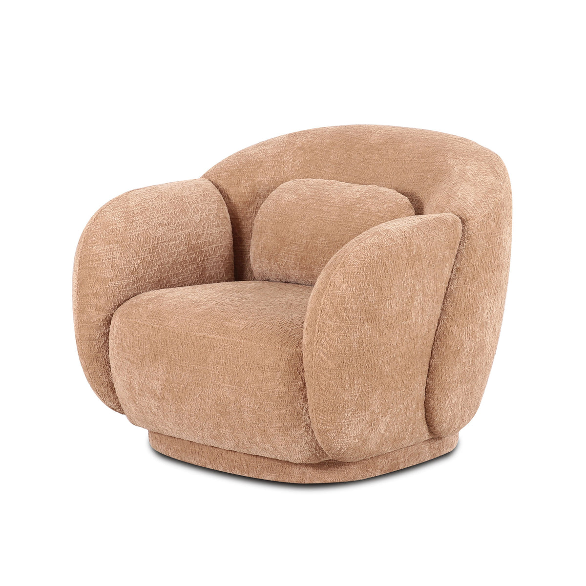 Misty Tan Textured Knubby Fabric Accent Chair by TOV Furniture – photo 3 of 8