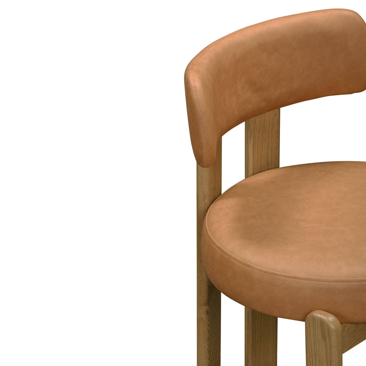 Odessa Saddle Brown Performance Vegan Leather Dining Chair by TOV Furniture – photo 6 of 8