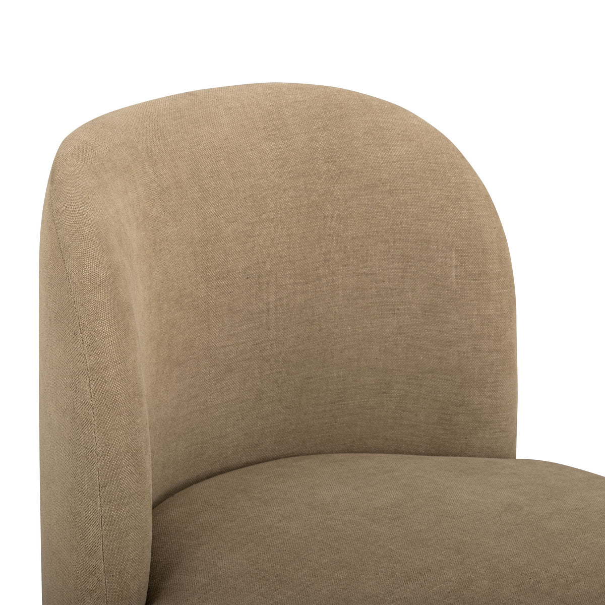 Persa Round Back Light Brown Performance Chenille Dining Chair by TOV Furniture – photo 3 of 7