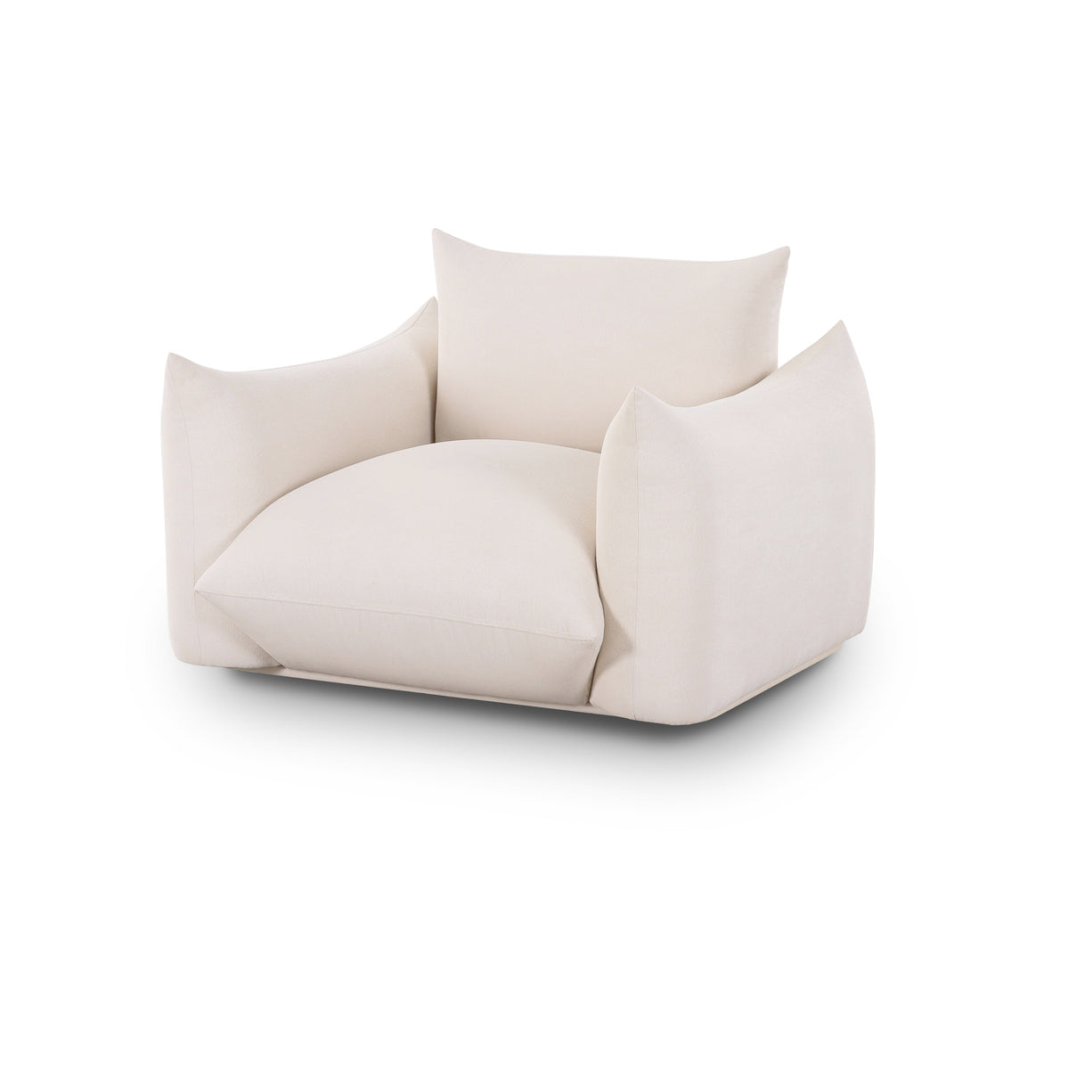 Saint Tropez Cream Performance Petite Boucle Outdoor Armchair by TOV Furniture – photo 2 of 6