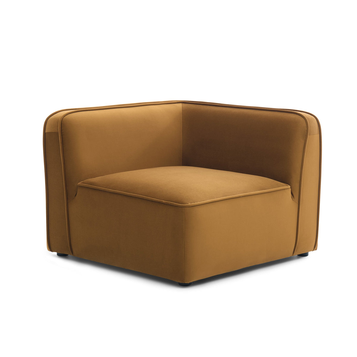 Travie Honey Performance Velvet Corner Chair by TOV Furniture – photo 1 of 5