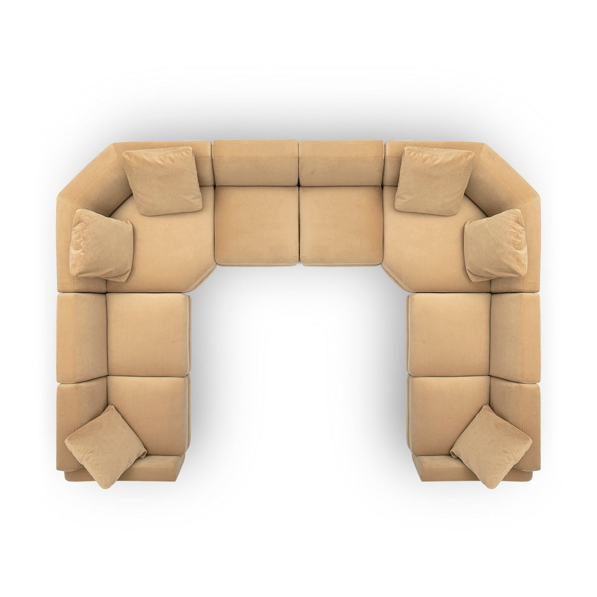 Perry Tan Performance Velvet Modular Large U-Sectional by TOV Furniture – photo 5 of 6