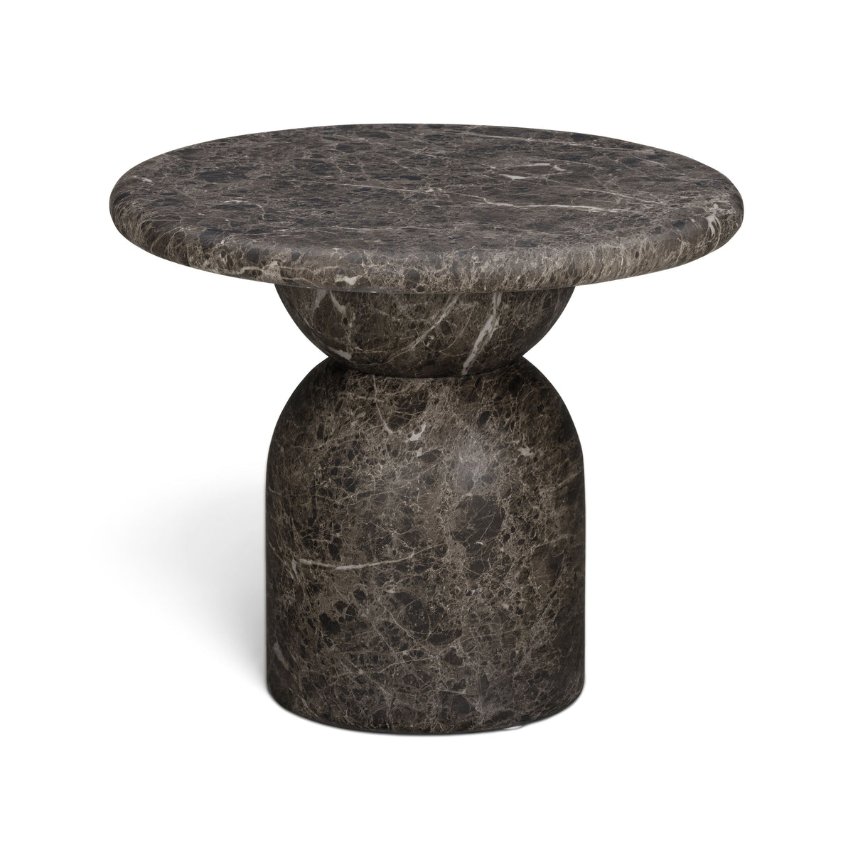 Cynthia Dark Emperador Faux Marble Indoor/Outdoor Side Table by TOV Furniture – photo 3 of 6