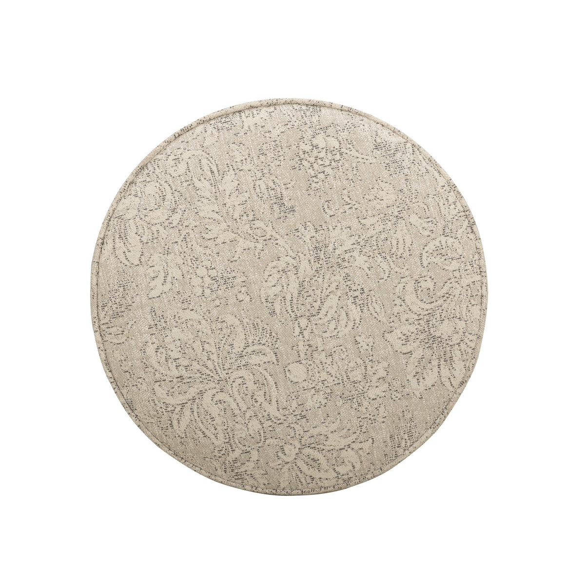 Pookie Neutral Floral Jacquard Ottoman by TOV Furniture – photo 5 of 7