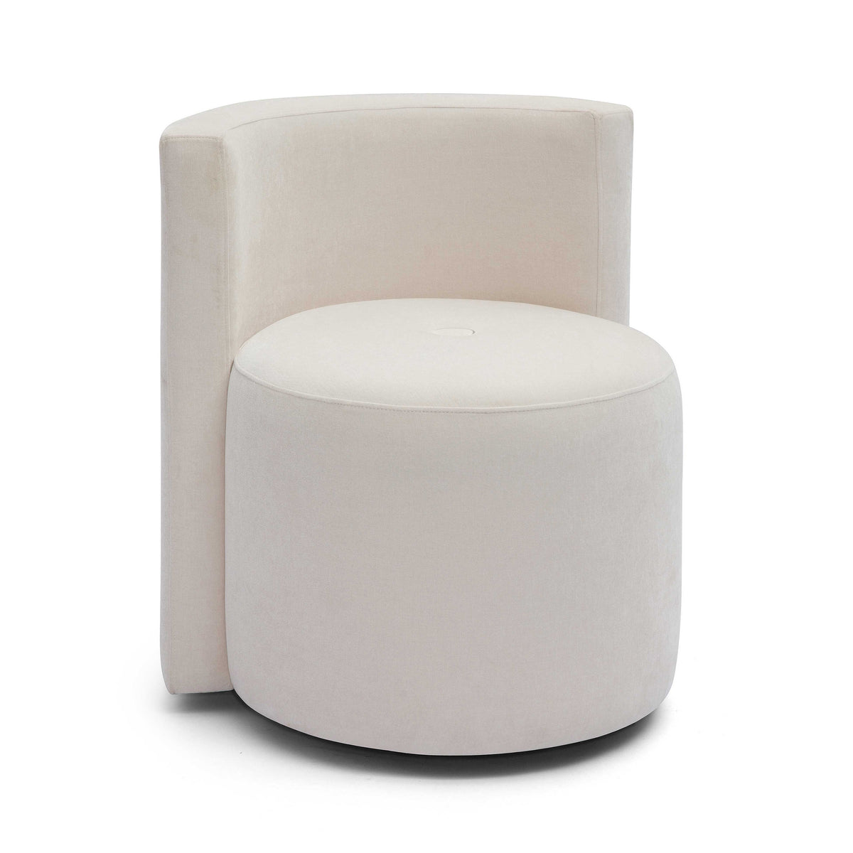 Alyssa Cream Upcycled Performance Velvet Rolling Desk Chair by TOV Furniture – photo 1 of 6