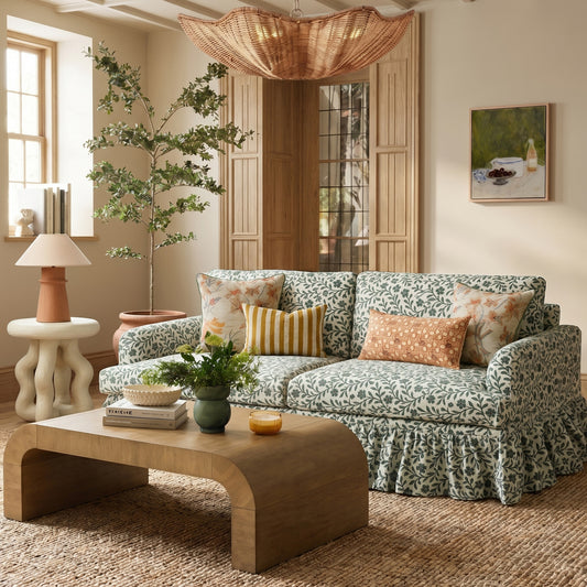 Gertrude 90" Floral Performance Linen Weave Sofa by TOV Furniture – photo 2 of 7