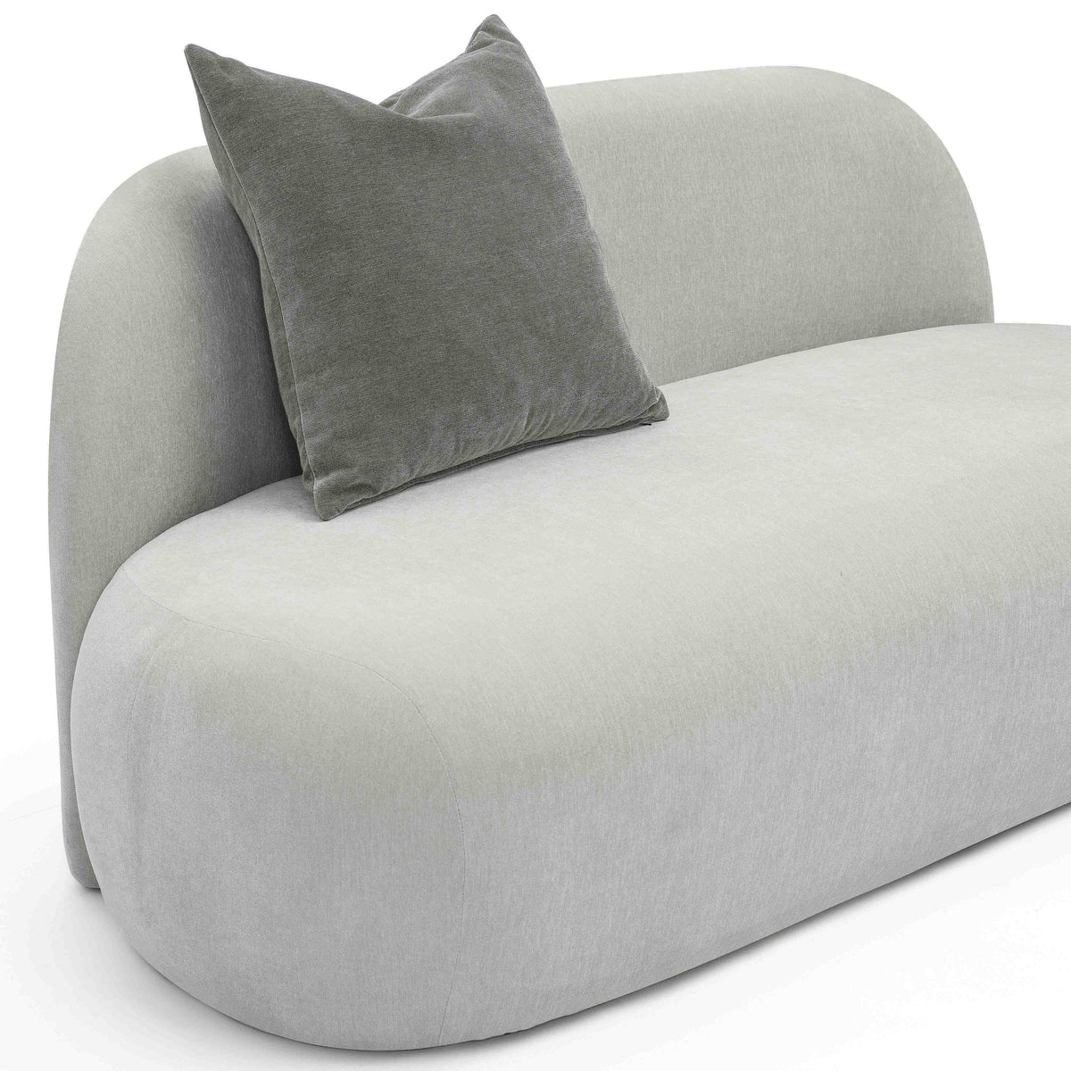 Carraway Grey Upcycled Contract-Grade Chenille Loveseat by TOV Furniture – photo 4 of 5