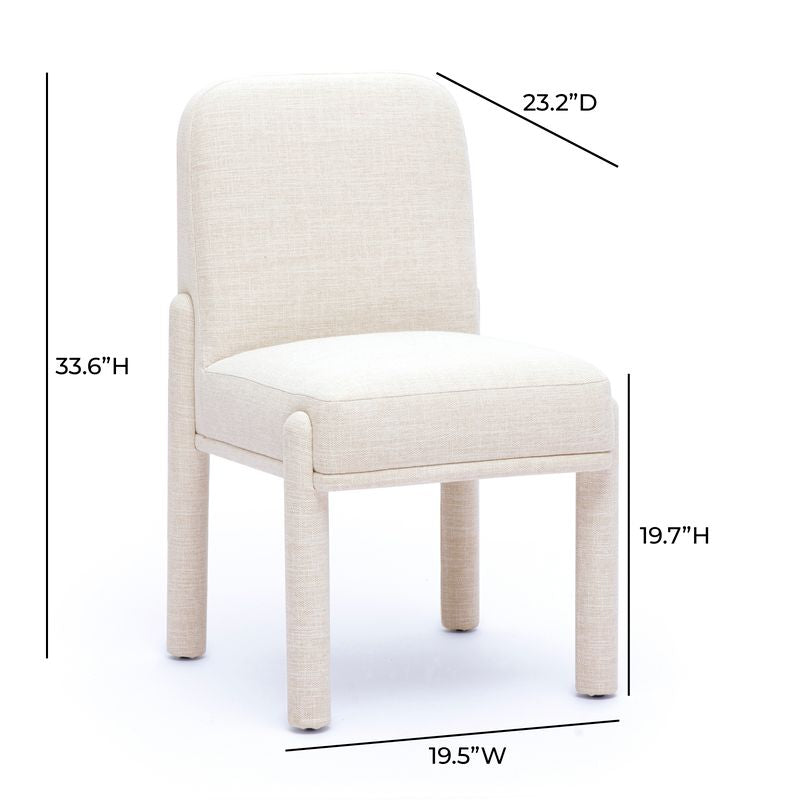 Martina Cream Performance Fabric Dining Chair by TOV Furniture – photo 6 of 6