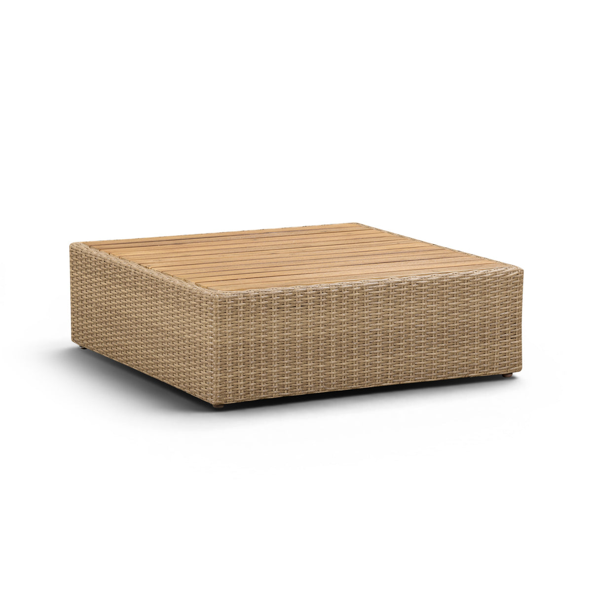 Cali Performance Fabric & Wicker Outdoor Ottoman by TOV Furniture – several options shown