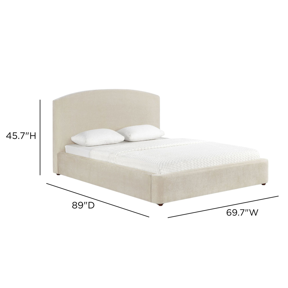 Leah Cream Performance Chenille Queen Bed by TOV Furniture – photo 10 of 11