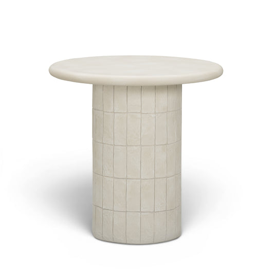Fafo Beige Indoor/Outdoor Concrete Side Table by TOV Furniture – photo 1 of 5