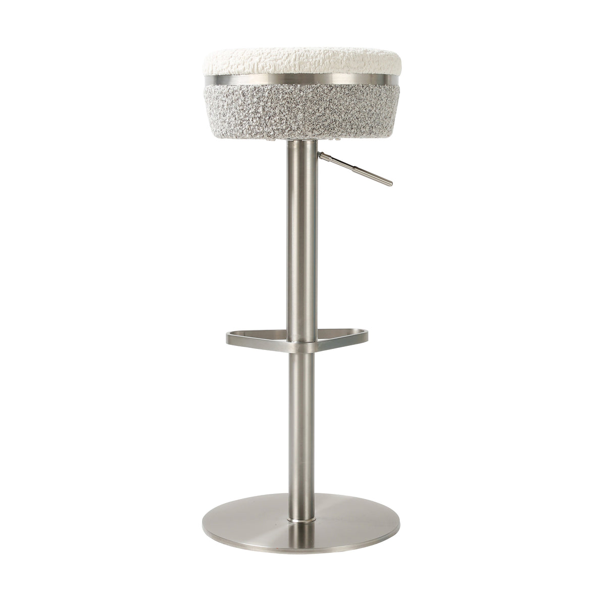 Astro White and Grey Boucle Adjustable Stool by TOV Furniture – photo 5 of 7