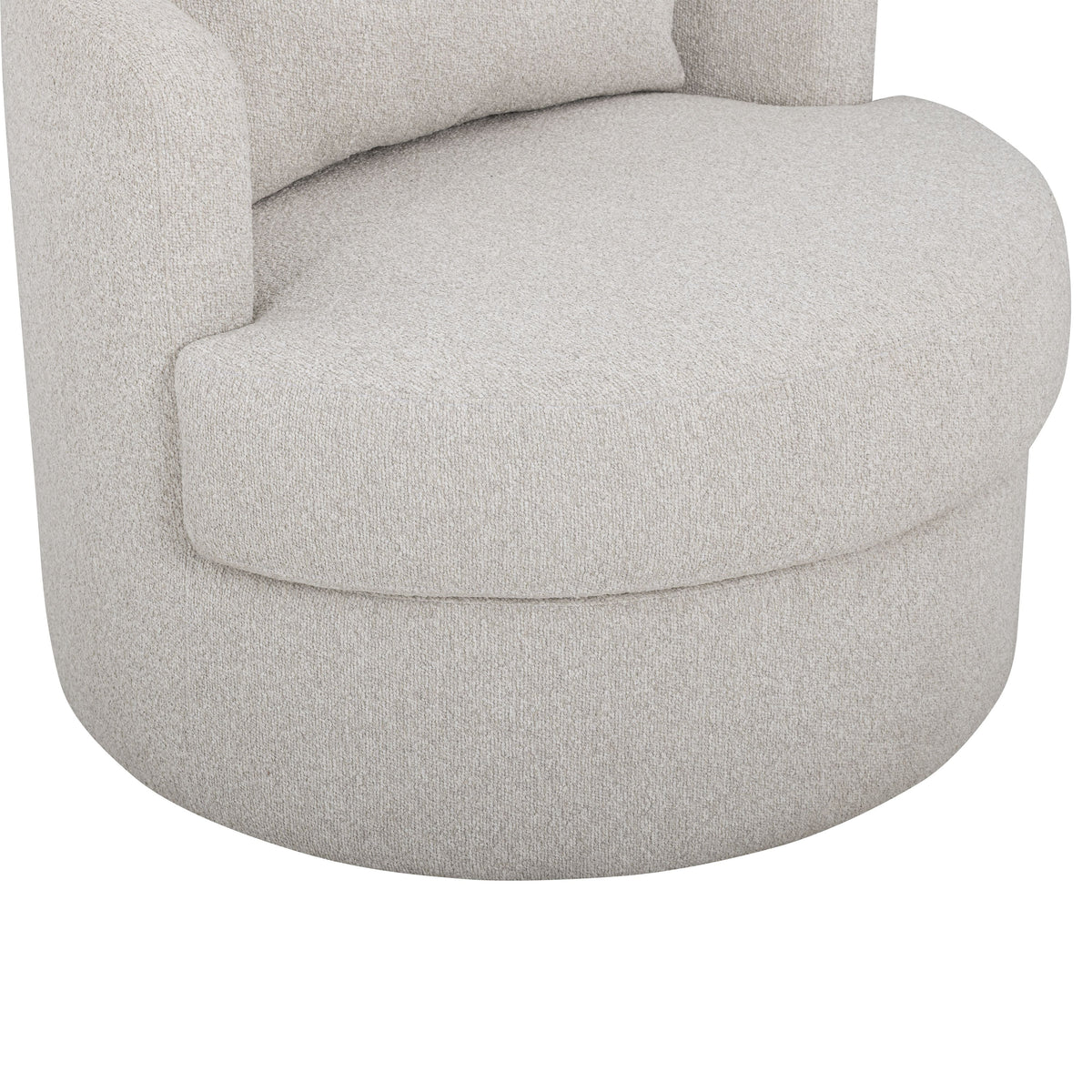 Silvi Off-White Performance Boucle Swivel Chair by TOV Furniture – photo 7 of 8